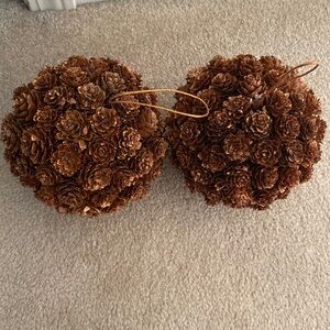 Glitter Acorn Balls. (2) Handmade!
